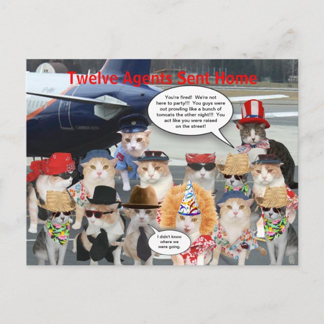 Twelve Agents Sent Home from Columbia Postcard (Front)