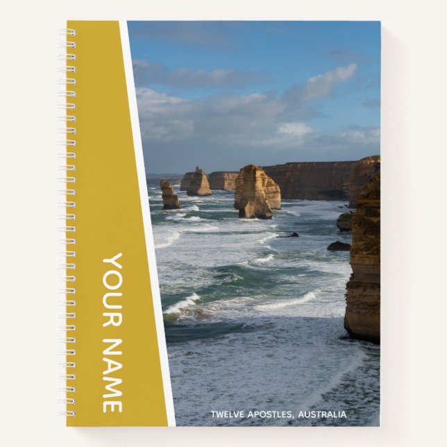Twelve Apostles Great Ocean Road, Gold Notebook (Front)