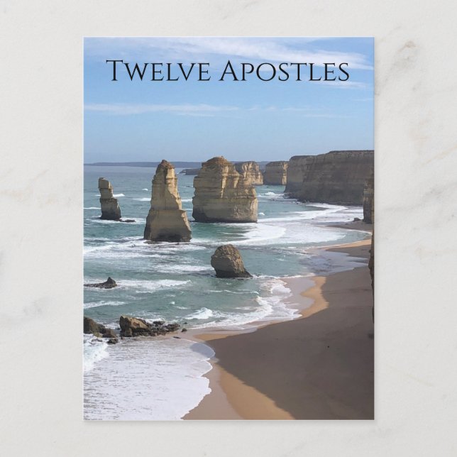 twelve apostles stacks postcard (Front)