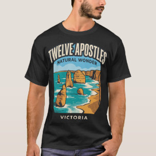 Twelve Apostles Victoria Australia Vintage Travel T-Shirt