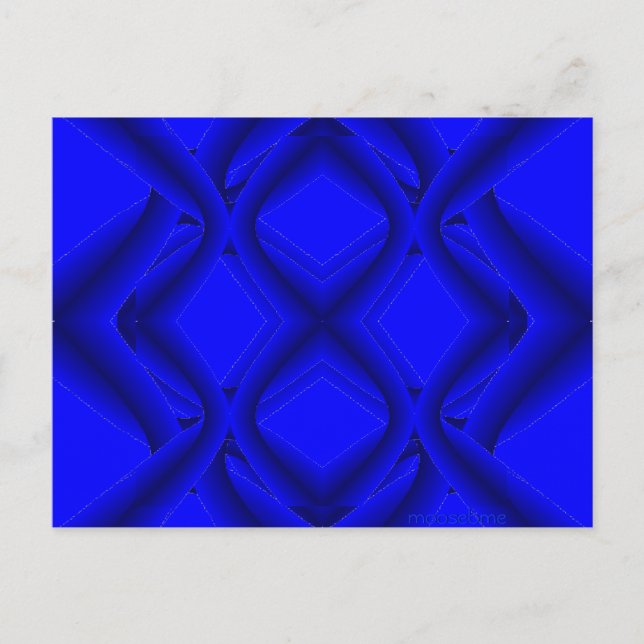 Twelve Blue Lines and Eights Post Card (Front)