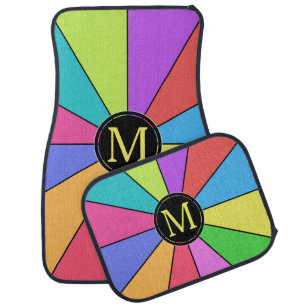 Twelve Colors of Bright Monogram Car Mat