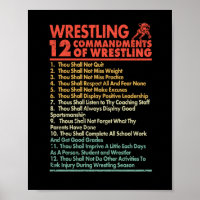 Twelve Commandments of Wrestling Funny Wrestle Fan