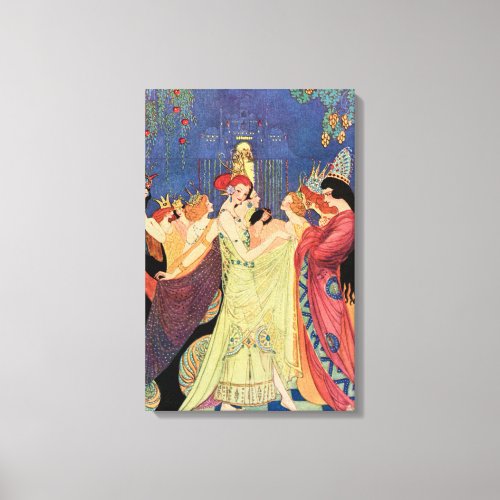 Twelve Dancing Princesses Vintage Fairy Tale Canvas Print