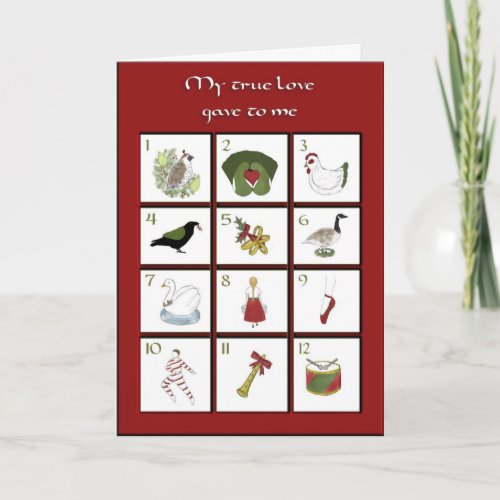 Twelve Days of Christmas Card