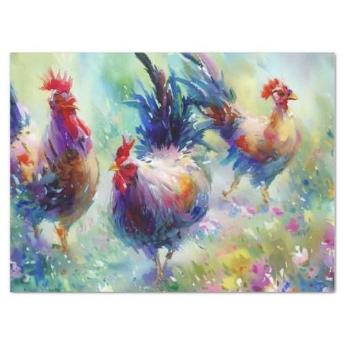 Twelve Days of Christmas French Hens C Tissue Paper