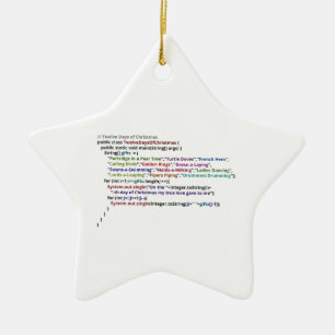 Twelve Days of Christmas in Java Ceramic Ornament