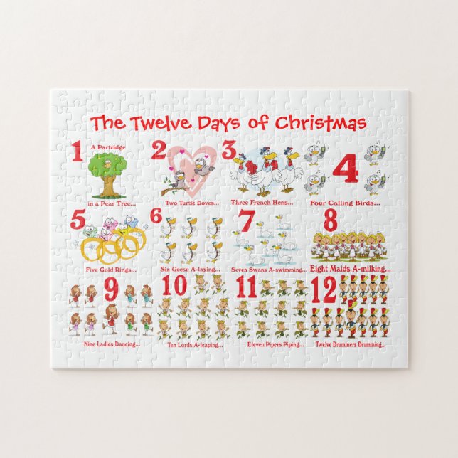 Twelve Days of Christmas Jigsaw Puzzle (Horizontal)
