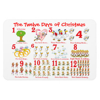 Twelve Days of Christmas Magnet