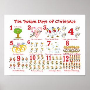 Twelve Days of Christmas Poster