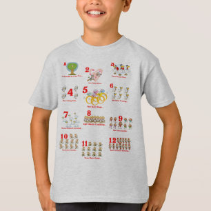 Twelve Days of Christmas Sing-a-long Kids Tshirt