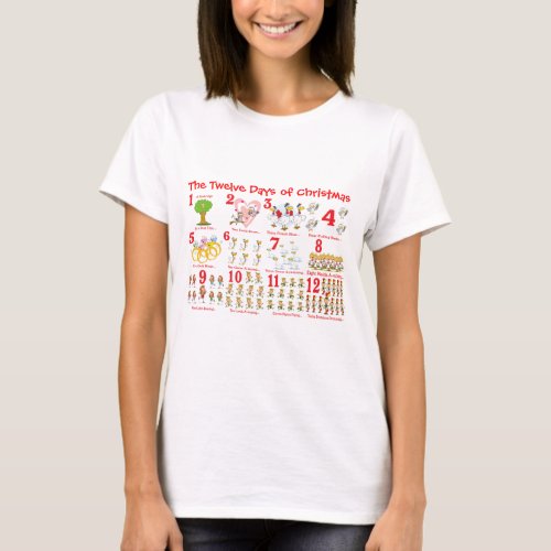 Twelve Days of Christmas T_Shirt