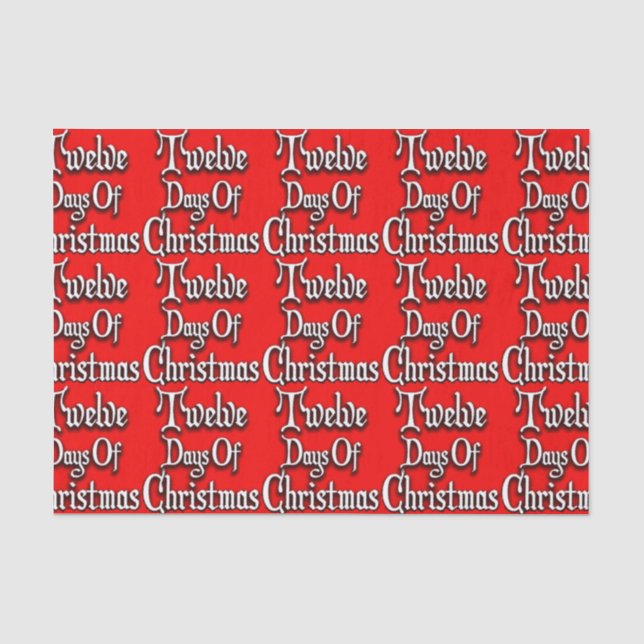 Twelve Days of Christmas Tissue Paper (Front)