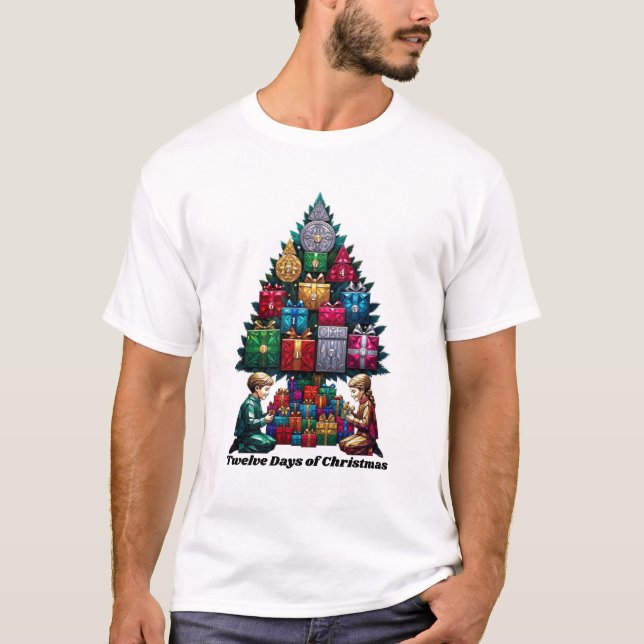 Twelve Days of Gifts T-Shirt, Chronological Christ T-Shirt (Front)