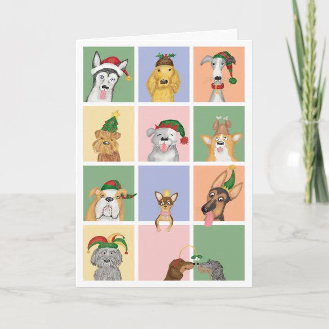 Twelve Dogs of Christmas card (Front)