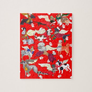 Twelve Dogs Of Christmas Jigsaw Puzzle by edentities at Zazzle