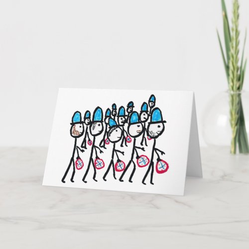 Twelve Drummers Drumming Holiday Card