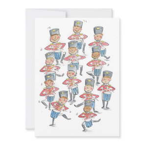 Twelve Drummers Drumming Invitation