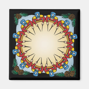 Twelve drummers drumming magnet
