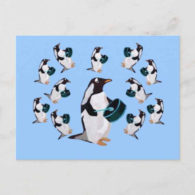 Twelve Drummers Drumming Postcards (Front)