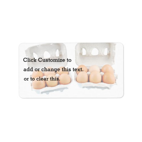 Twelve Eggs In Two Boxes Label