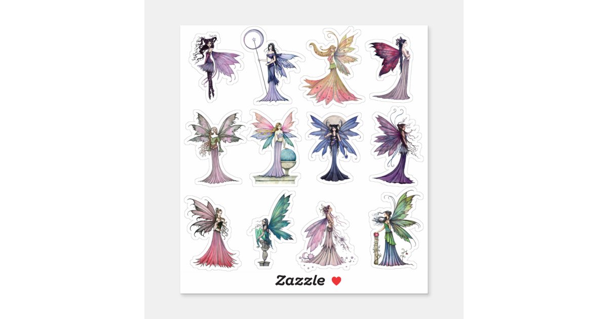 Clear Die Cut Fairy Stickers - Pack of 30 - Flower Fairies