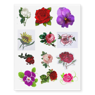 Twelve Flower Tattoos