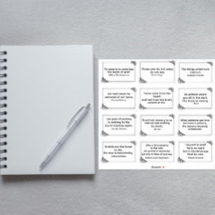 Twelve Grief Quotes in Rose Frame Drawing Sticker