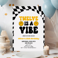 Twelve Is A Vibe Retro First 12th Birthday Party