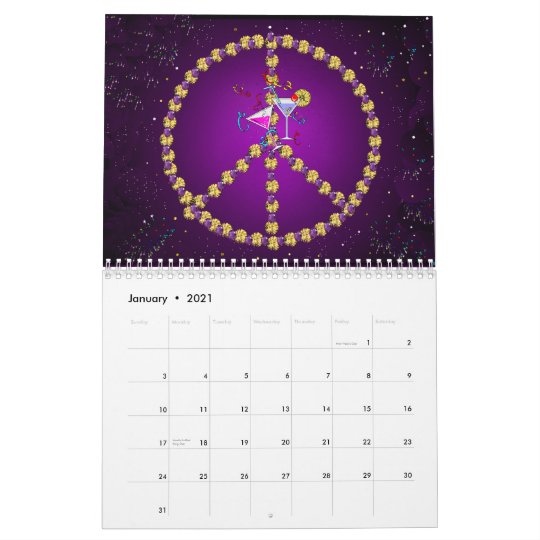 Twelve Months Of Peace Calendar