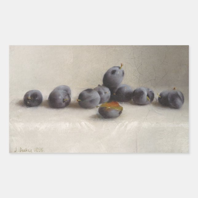 Twelve Plums Rectangular Sticker (Front)
