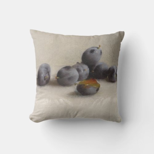 Twelve Plums Throw Pillow