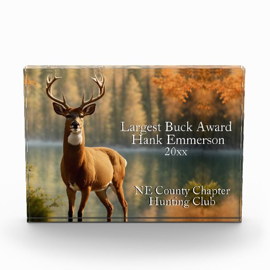  Twelve Point Buck in Autumn 5 Lines Text Award 
