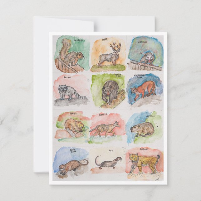 Twelve Scary Animals Holiday Card (Front)