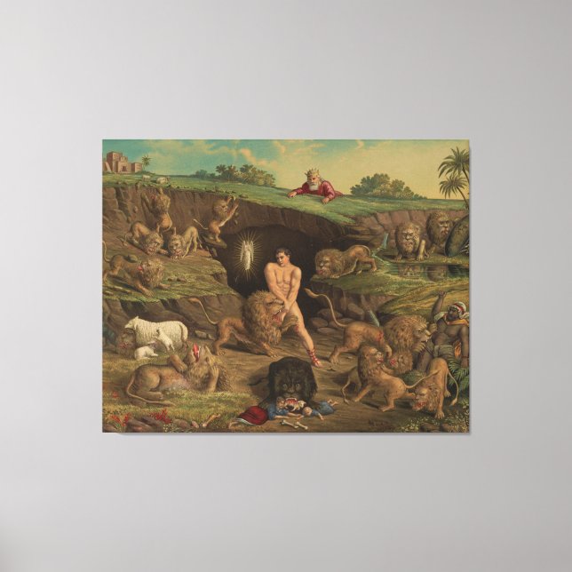 Twelve Temptations Daniel in the Lions' Den (1877) Canvas Print (Front)