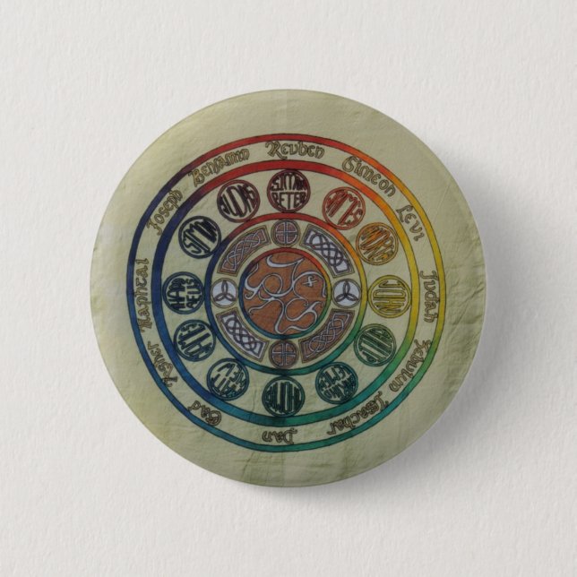 Twelve tribes and disciples pinback button (Front)