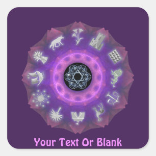 Twelve Tribes Square Sticker