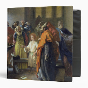 Twelve-year old Jesus in the Temple, 1851 3 Ring Binder