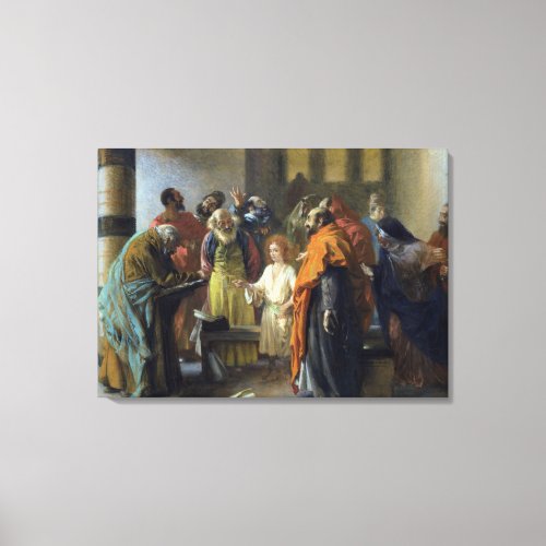 Twelve_year old Jesus in the Temple 1851 Canvas Print