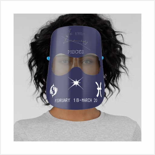 Twelve Zodiac Signs And Constellations Face Shield