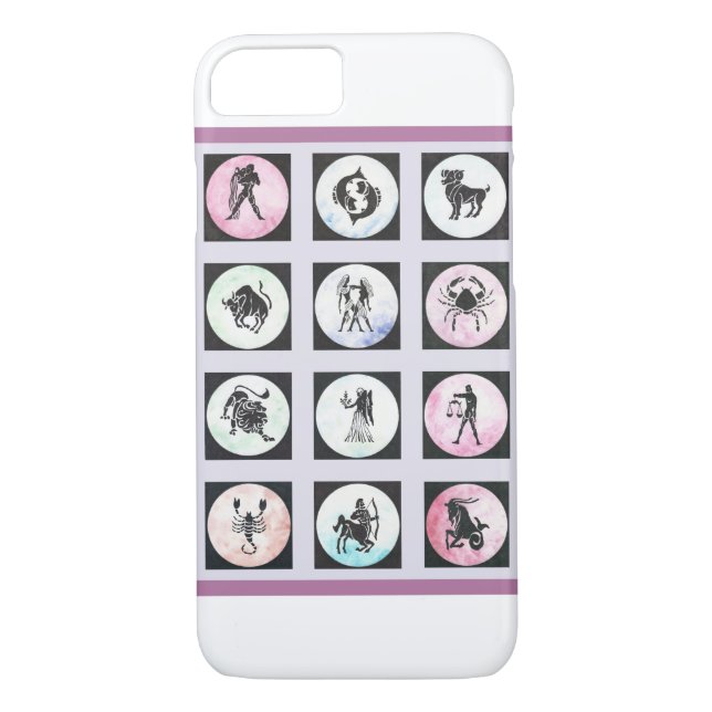 Twelve Zodiac Signs on an iPhone Case (Back)