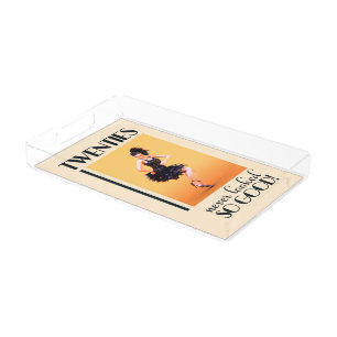 Twenties never looked so good Vintage Acrylic Tray