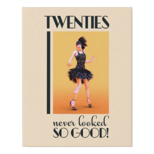Twenties never looked so good Vintage Faux Canvas Print