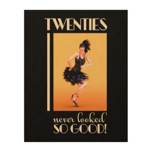 Twenties never looked so good Vintage Wood Wall Art
