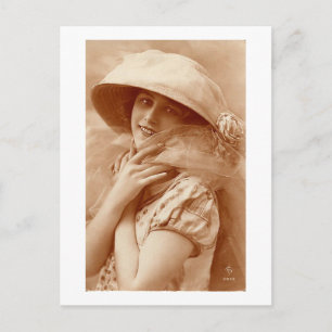 Twenties portrait postcard