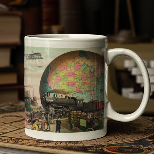 Twentieth Century Transportation Vintage 1910 Coffee Mug