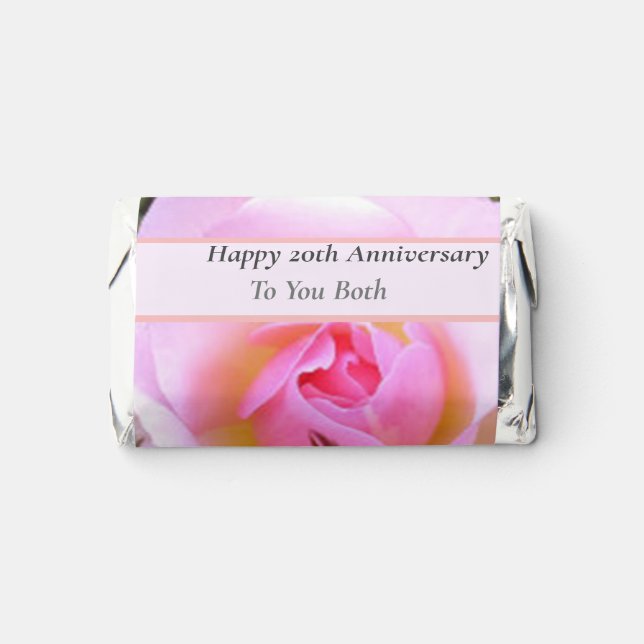 Twentieth Wedding Anniversary Perfect English Rose Hershey's Miniatures (Front)