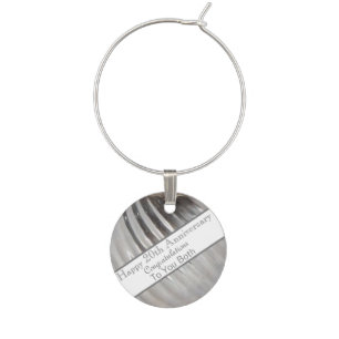 Twentieth Wedding Anniversary Platinum Wine Charm