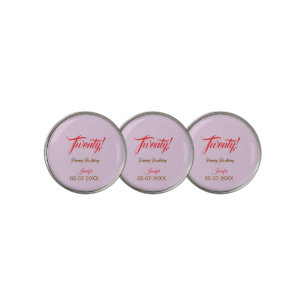 twenty20 letter birthday add name date year red golf ball marker