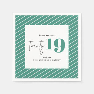 Twenty bold graphic new year holiday party napkins